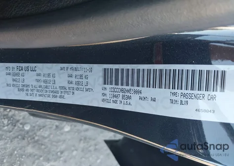 2017 Chrysler 200 Limited Platinum z USA, uszkodzony, nr VIN 1C3CCCAB2HN510004